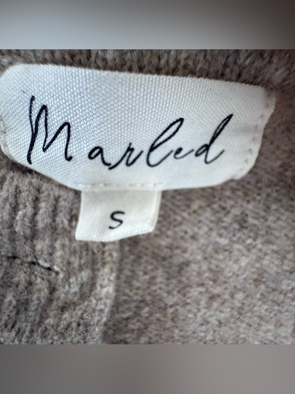 Marled Women’s Horse Intarsia Cardigan Sweater Size S Taupe Brown Equestrian - Picture 7 of 9